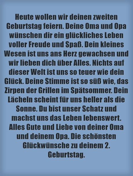 Geburtstagswunsche fur 2 jahrige enkelin
