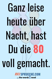 Kurze geburtstagsspruche 80