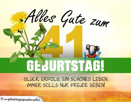 41 geburtstagbpruche