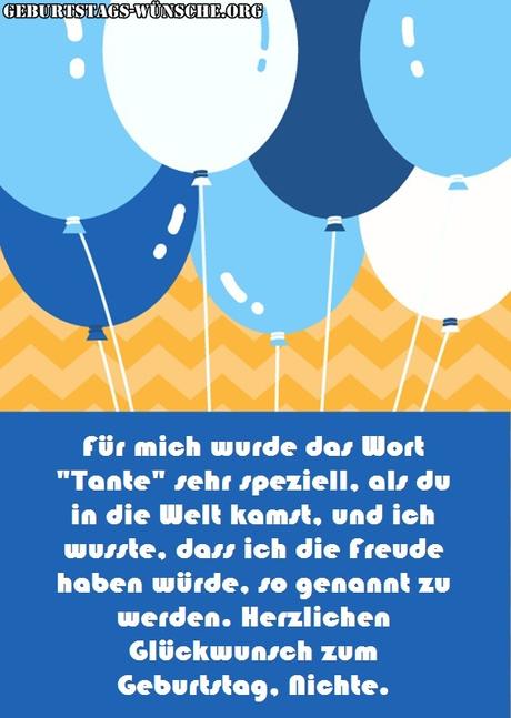Geburtstagswunsche von tante an nichte