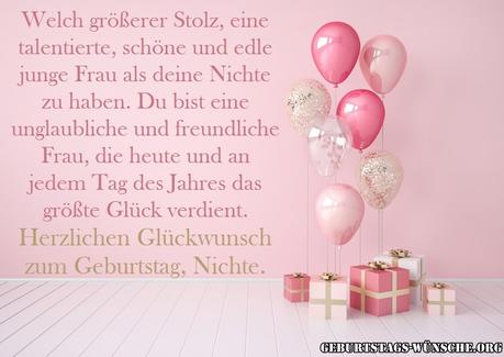 Geburtstagswunsche von tante an nichte