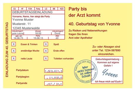 Einladung geburtstag 40 kostenlos