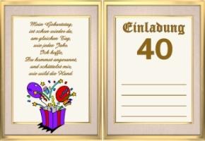 Einladung geburtstag 40 kostenlos