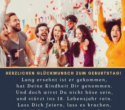 Gluckwunsche zum 18 geburtstag schreiben