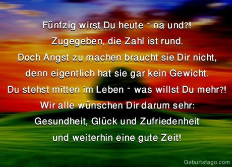 Geburtstagswunsche guter freund 50