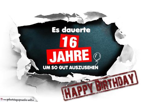 Kurze geburtstagswunsche 16 geburtstag