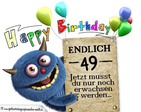 Lustige gluckwunsche zum 49 geburtstag