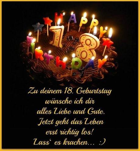 Geburtstagswunsche 18 jahrige