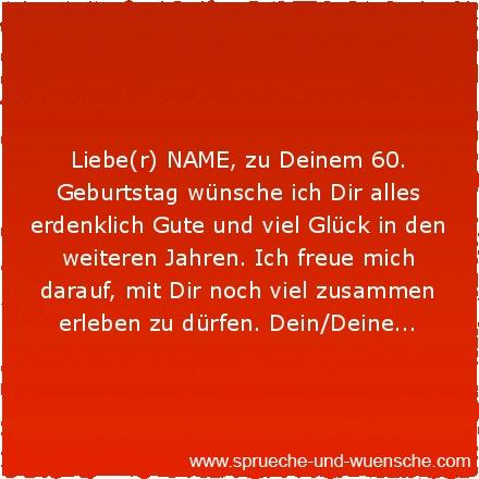 Geburtstagswunsche manner 60