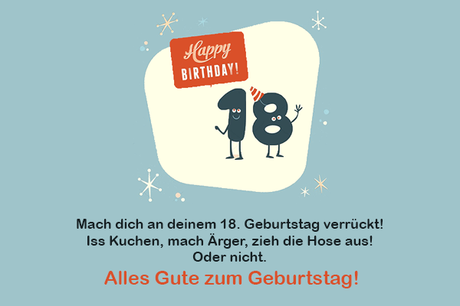 Witzige geburtstagbpruche 18 geburtstag