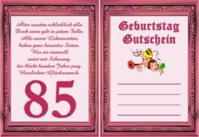 Geburtstagswunsche zum 85 oma
