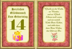 Gluckwunsche zum 14 geburtstag tochter