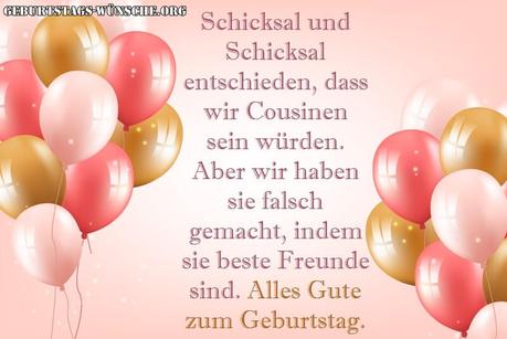 Geburtstag gluckwunsche cousine