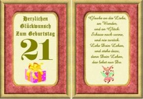 Gluckwunsche zum 21 geburtstag der enkelin