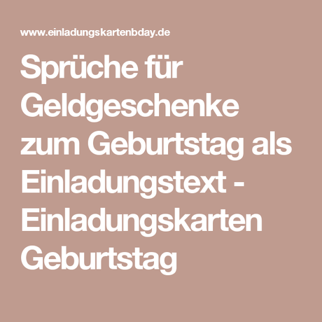 Lustige spruche fur geldwunsche zum geburtstag