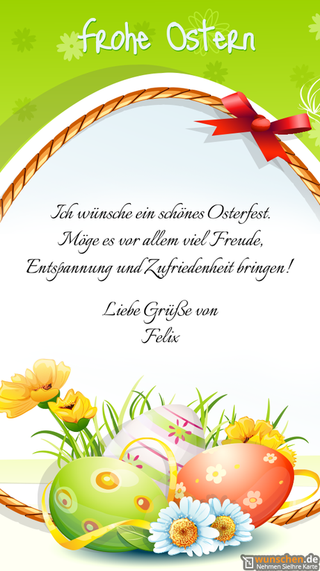 Ich wunsche schone ostertage