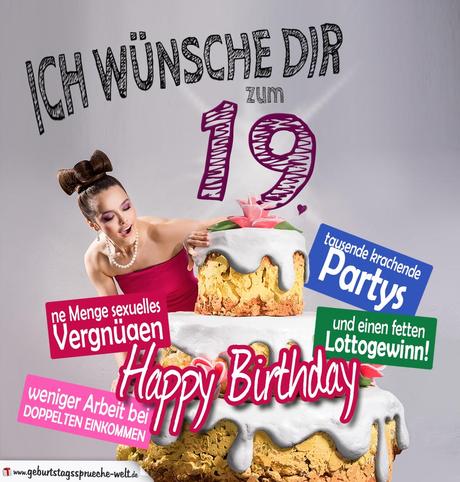Schone wunsche zum 19 geburtstag