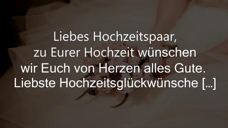Geburtstagswunsche zur hochzeit
