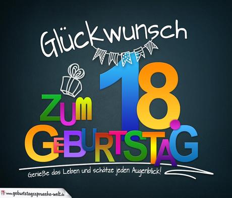 Spruch karte geburtstag 18