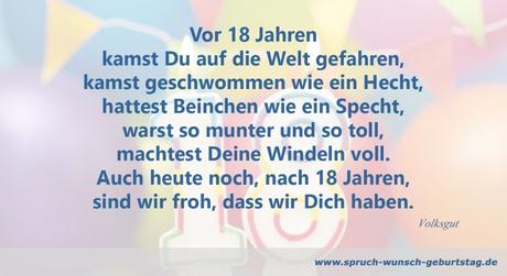 Spruch karte geburtstag 18