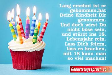 Spruch karte geburtstag 18