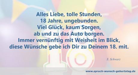Spruch karte geburtstag 18
