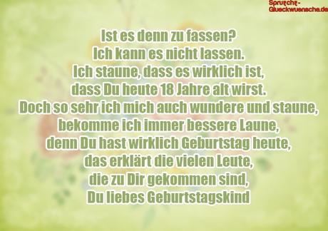 Spruch karte geburtstag 18