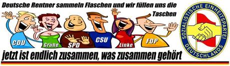 CDU/CSU, GRÜNE, SPD, LINKE, FDP, jetzt ist endlich zusammen, was zusammen gehört…