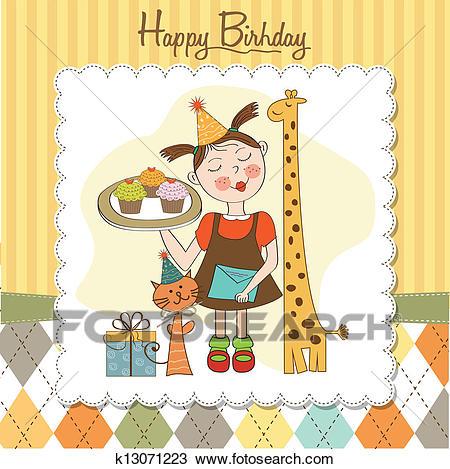 Geburtstag karte madchen