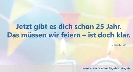 Spruche zum geburtstag 25 witzig