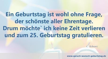 Spruche zum geburtstag 25 witzig