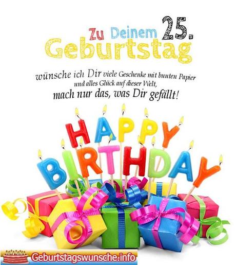 Spruche zum geburtstag 25 witzig