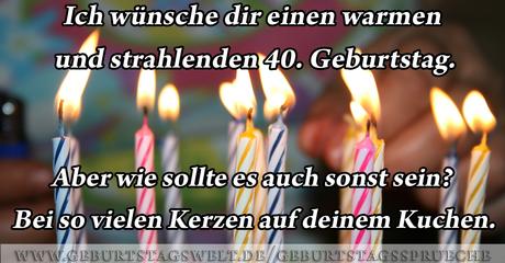 Spruch zum 40 geburtstag witzig