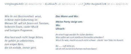 Text fur einladung geburtstag 50