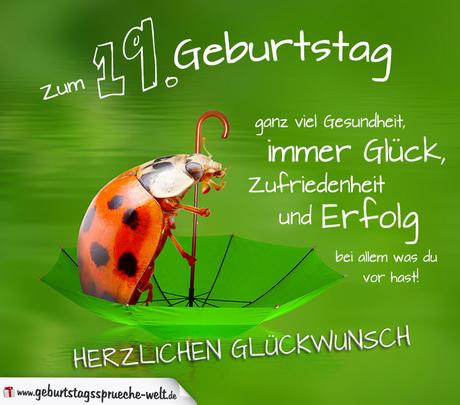 Geburtstagbpruche 19 geburtstag