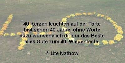 Reime zum geburtstag 40