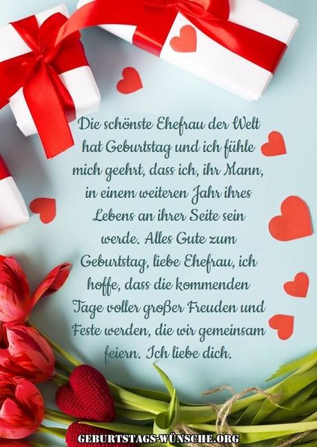 Gluckwunsche zum geburtstag von ehefrau