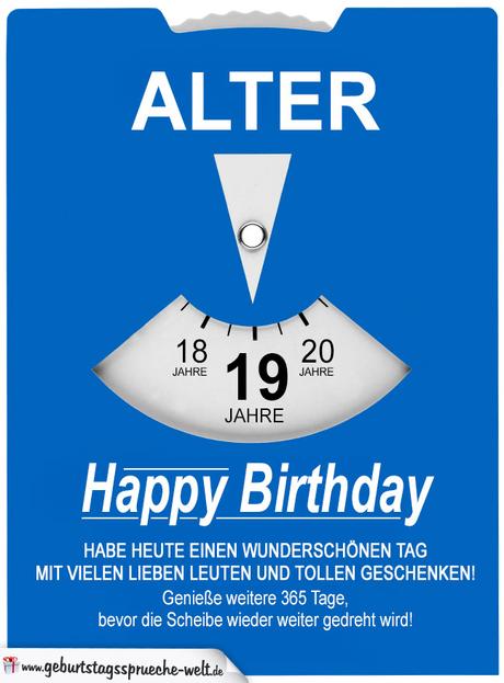 Geburtstagswunsche 19 geburtstag