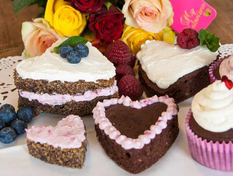 Valentinstag herz muffins