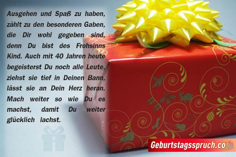 Geburtstagswunsche frau zum 40