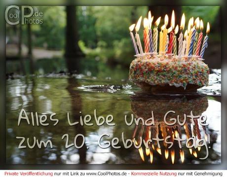 Text karte 20 geburtstag