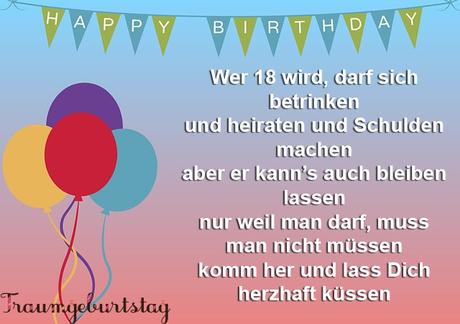 Gluckwunsche zum 18 geburtstag nachtraglich