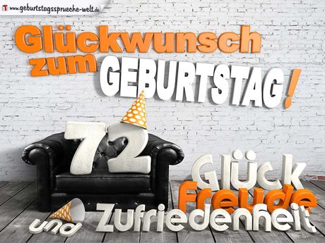 Geburtstagswunsche zum 72