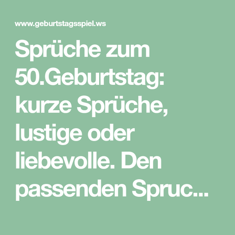 Spruche zum geburtstag 50 kostenlos
