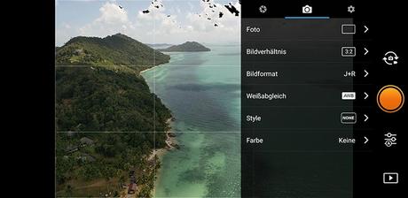 Kamera Settings für DJI Drohnen in App