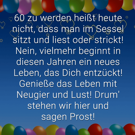 Kurze geburtstagswunsche zum 60