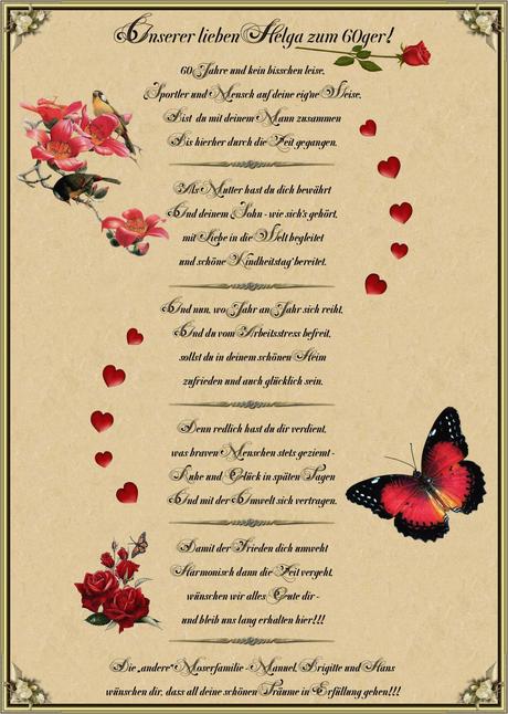 Geburtstag spruche 60 frau