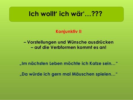 Ich wunsche konjunktiv