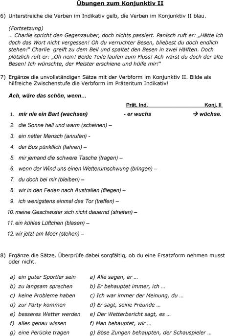 Ich wunsche konjunktiv