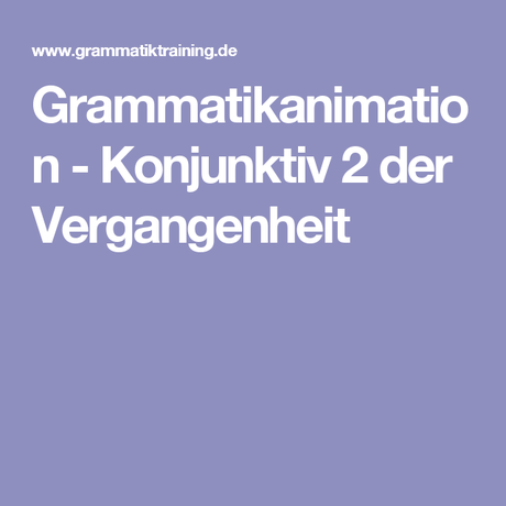 Ich wunsche konjunktiv